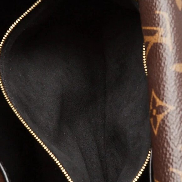 Louis Vuitton Black Leather and Monogram Coated Canvas Double V Bag - Picture 12 of 12